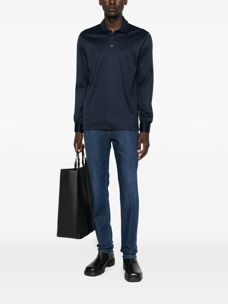 CORNELIANI long-sleeve polo shirt outlook