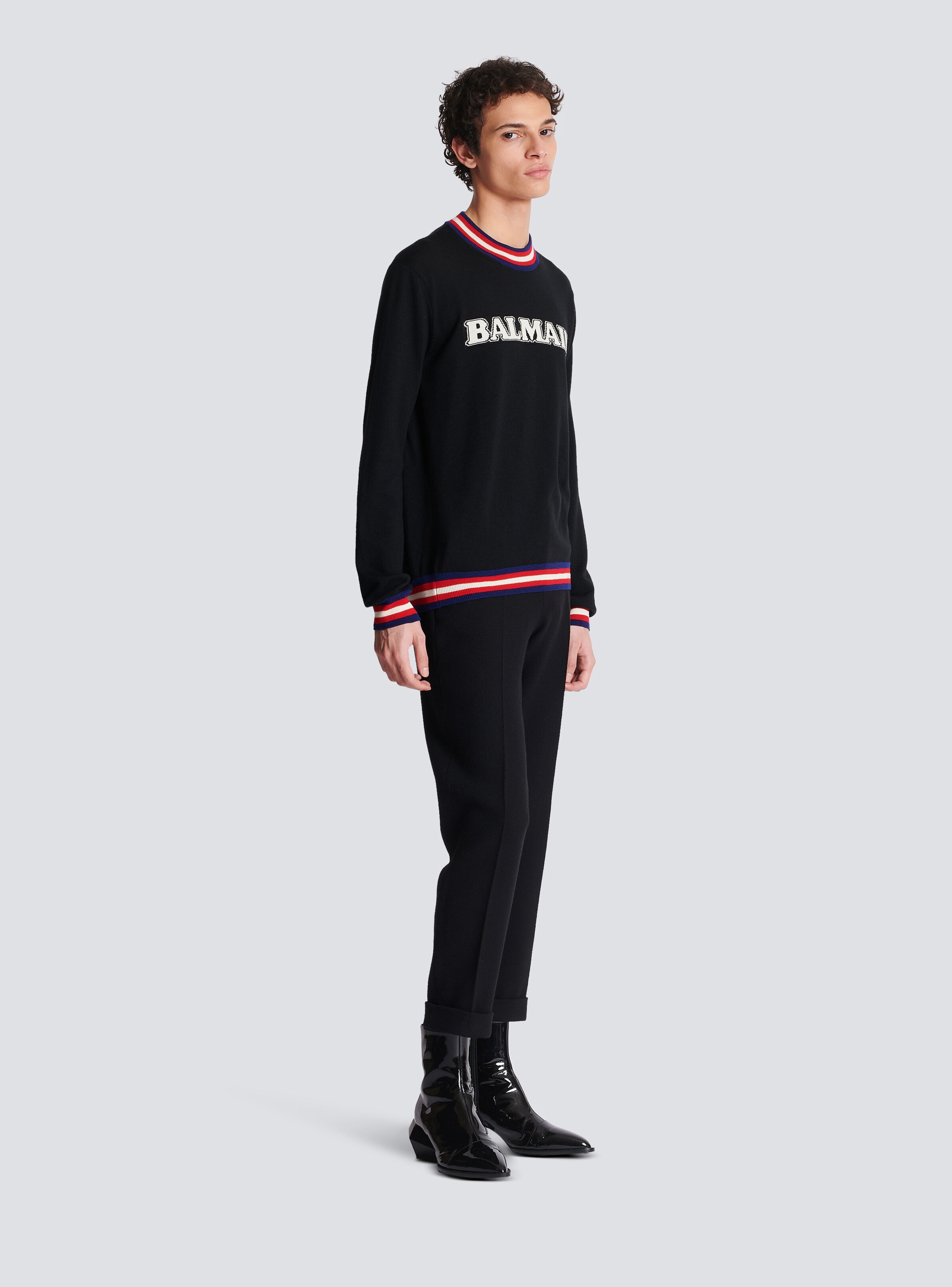 Retro Balmain jumper in fine merino knit - 3