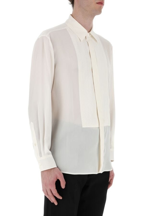 Ivory silk shirt - 4