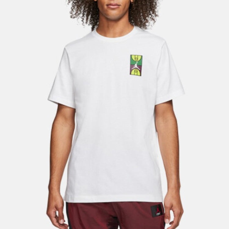 Air Jordan Back Stadium Large Printing Short Sleeve White CJ6291-100 - 3