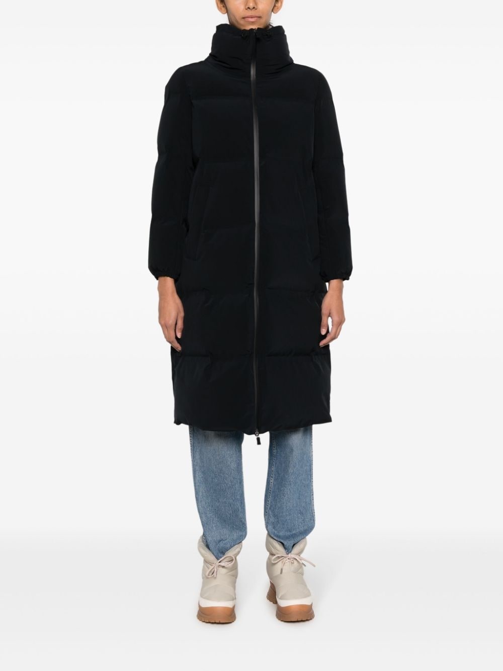 zip-up padded coat - 3