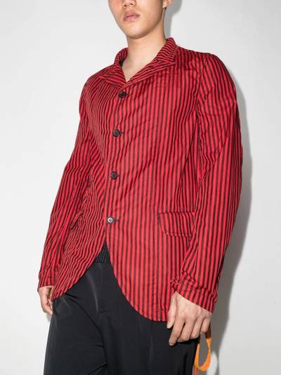 Comme des Garçons SHIRT striped single-breasted blazer outlook