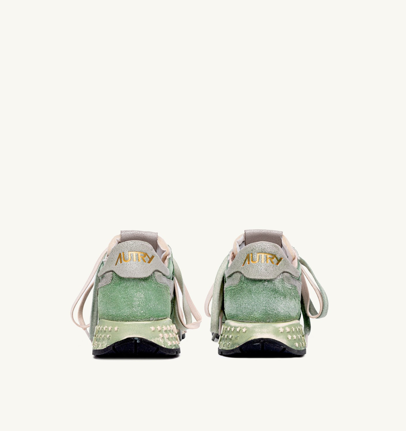 REELWIND SNEAKERS SUPER VINTAGE IN NYLON AND SUEDE COLOR HUNTER GREEN - 4