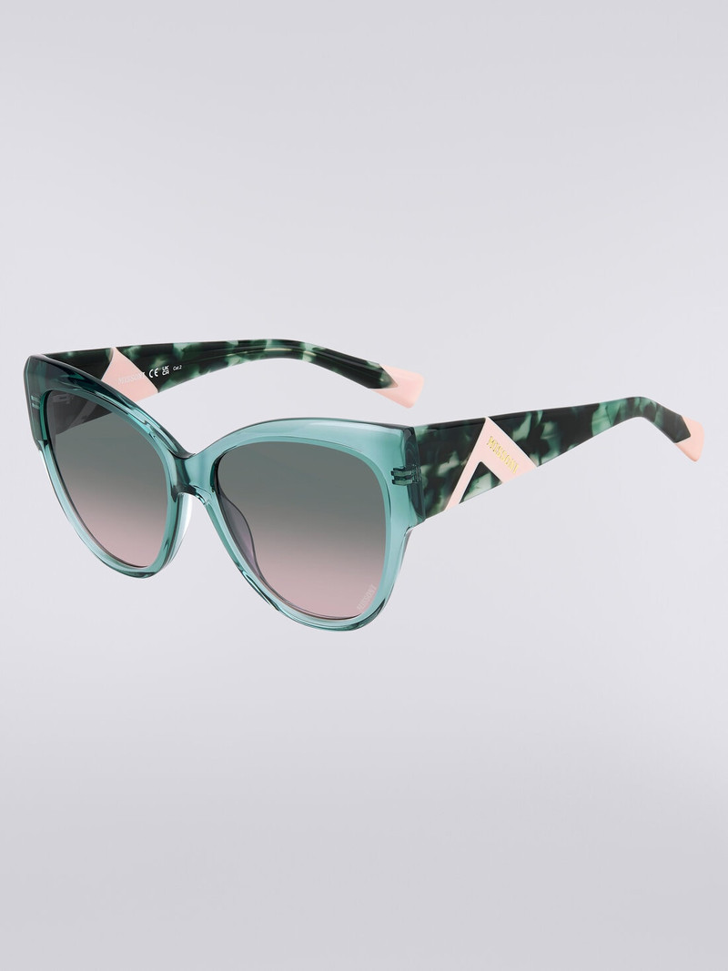 Missoni Rounded frame sunglasses with contrasting logo insert outlook