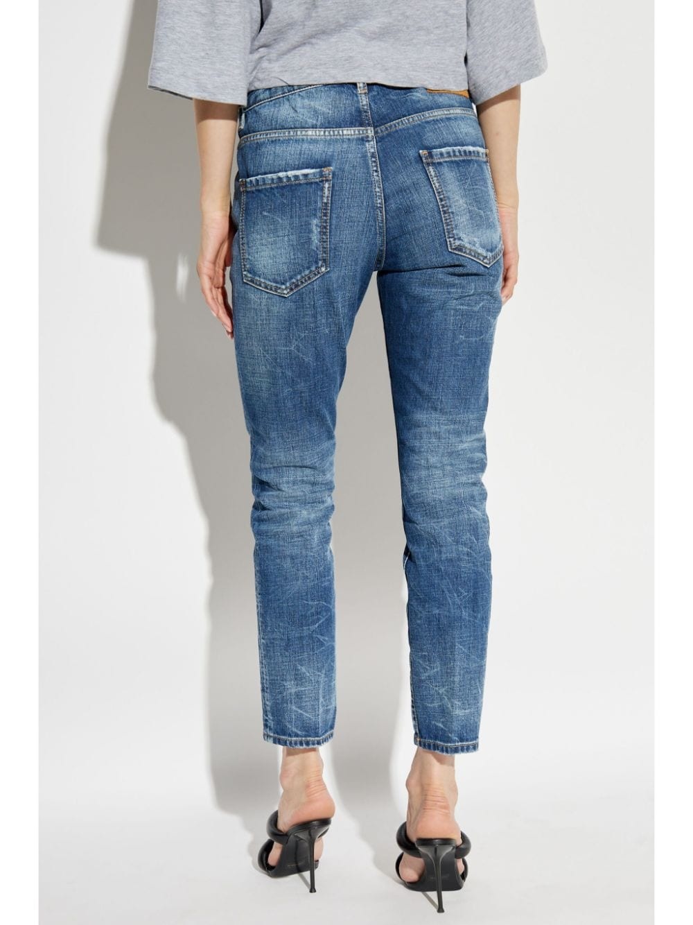 faded tapered jeans - 4