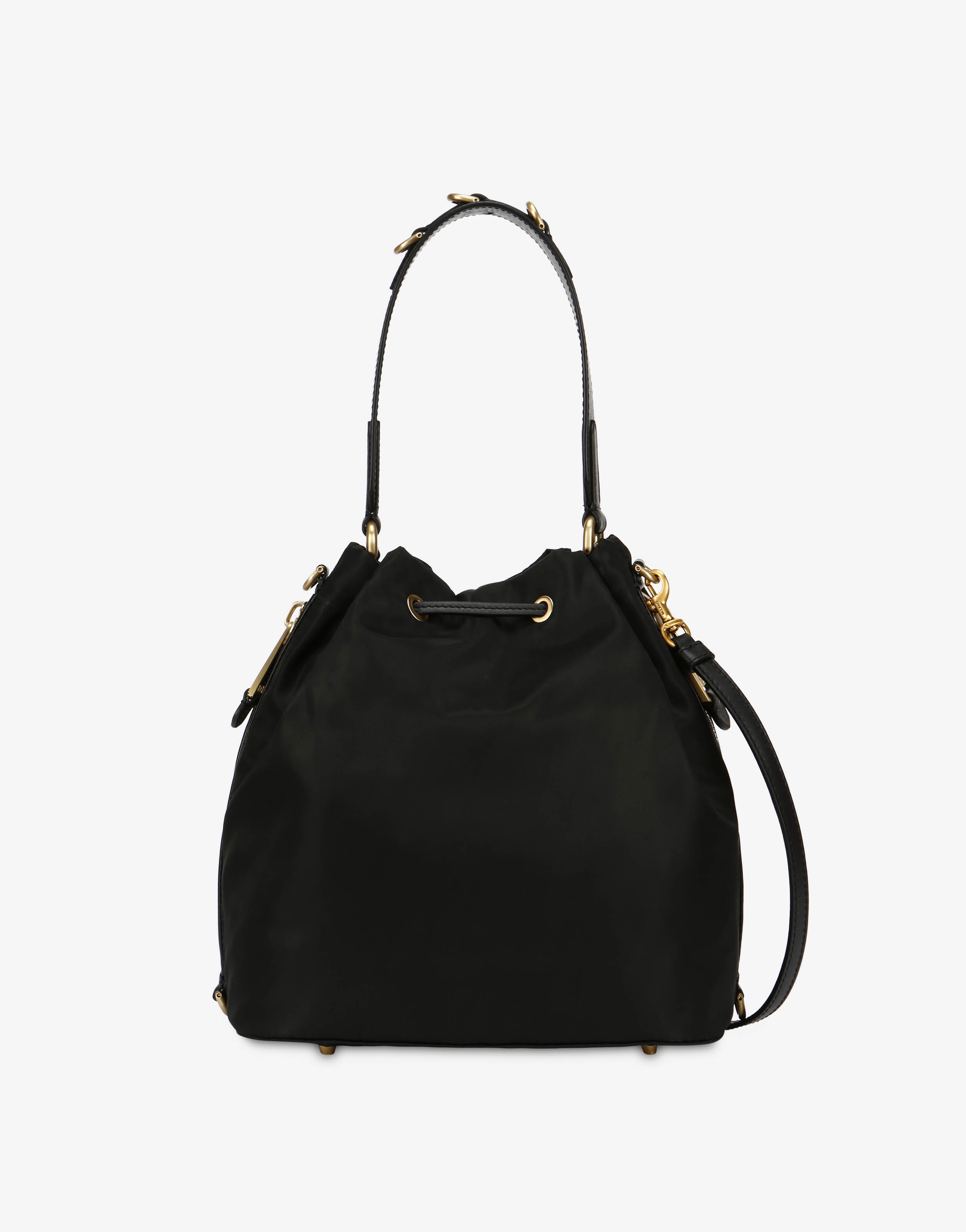 BUCKET BAG WITH BRUSHED GOLD LOGO - 2