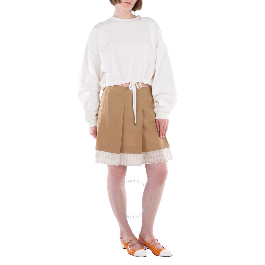Marni White Drawstring Jersey Sweatshirt - 6