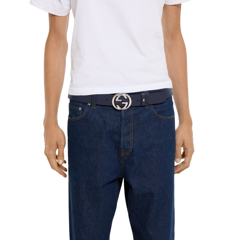 Reversible belt with Interlocking G buckle 4
