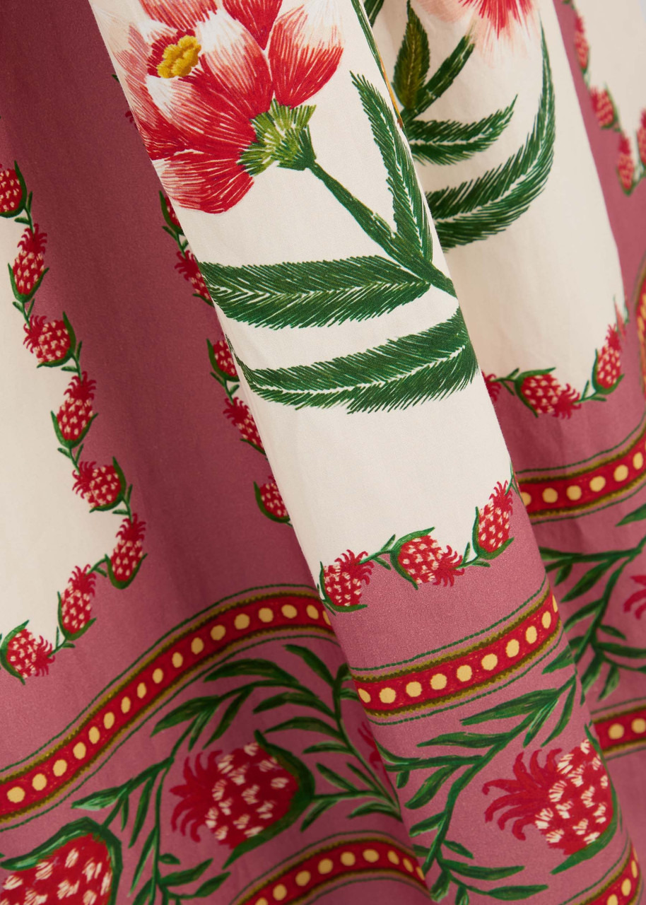 Farm Rio Ainika Printed Poplin Midi Dress - 5
