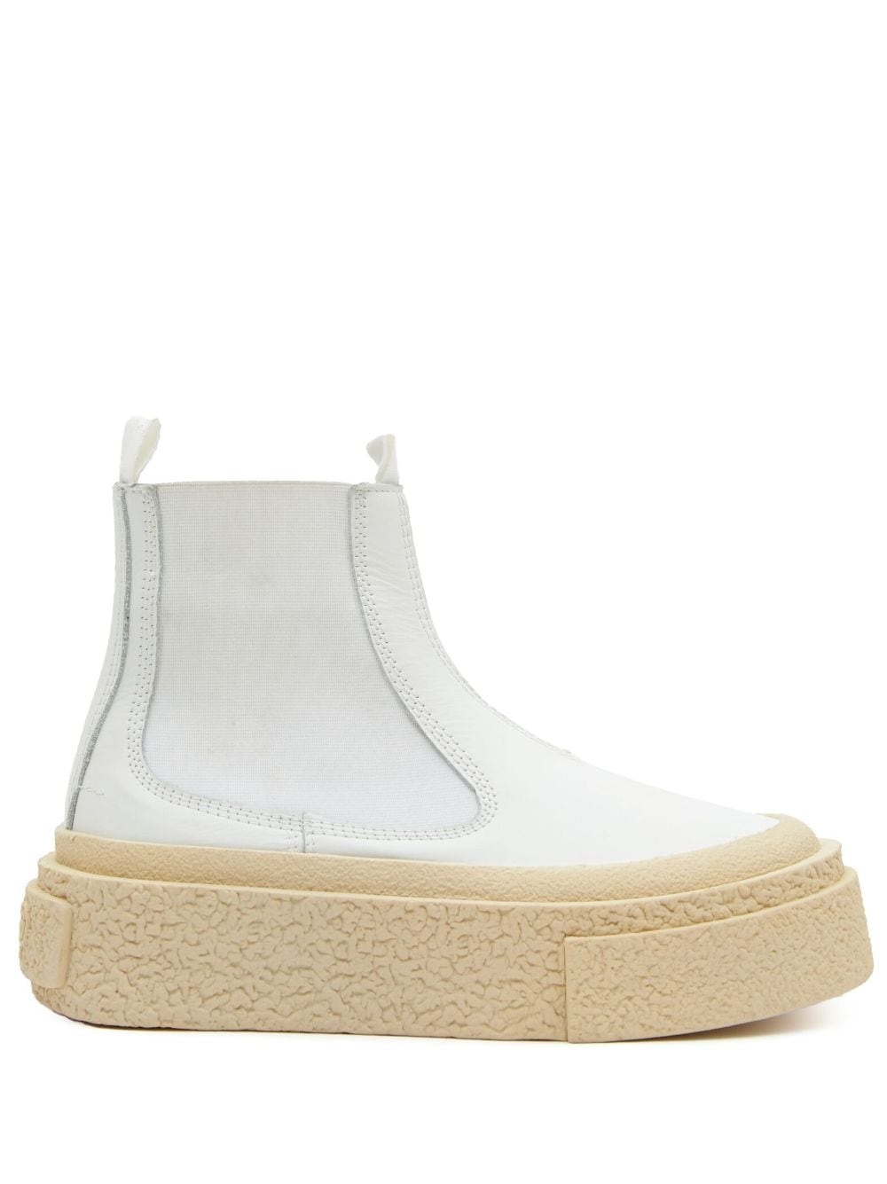 logo-patch leather ankle boots - 1