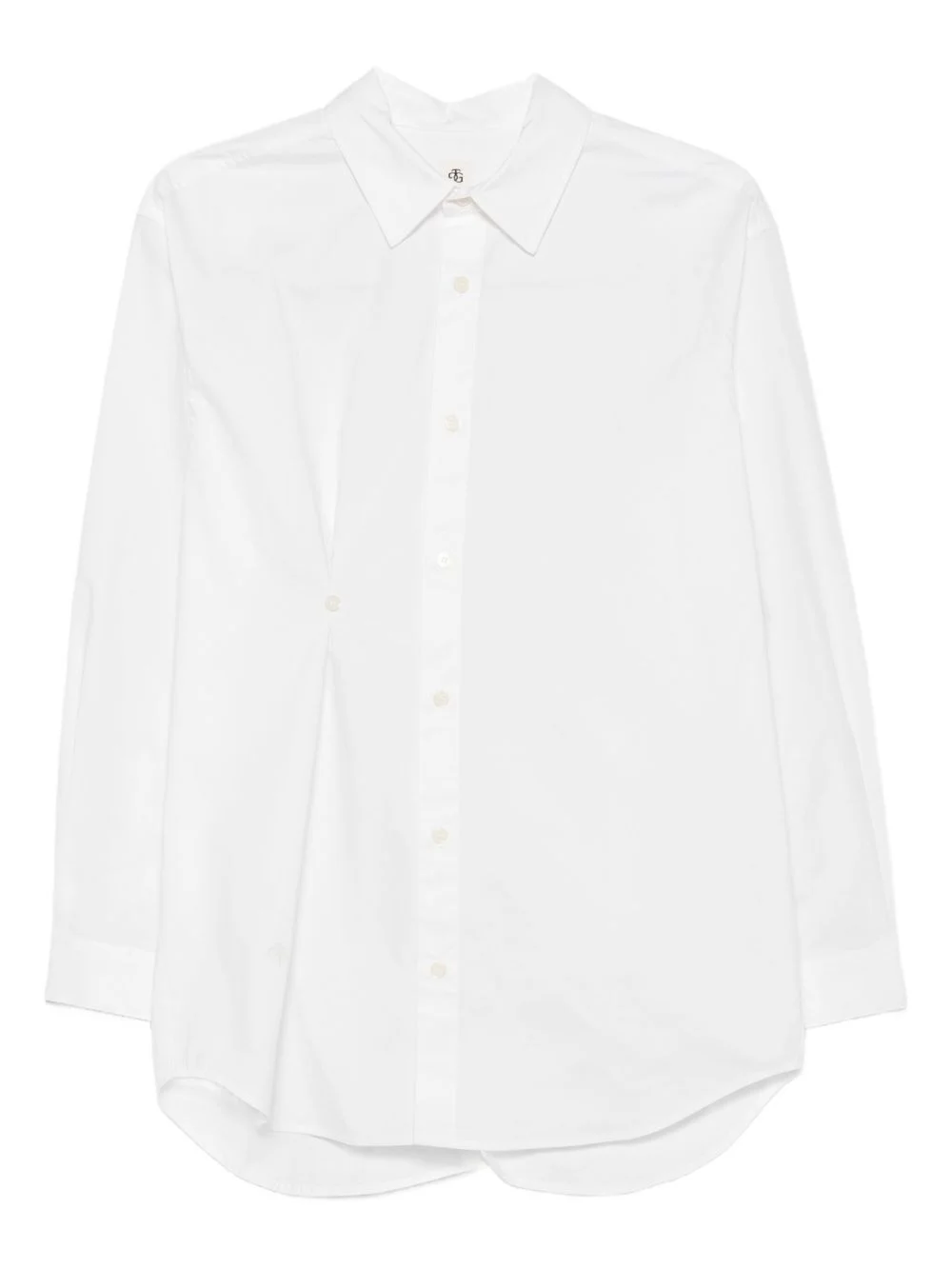 tie-back cotton shirt - 1