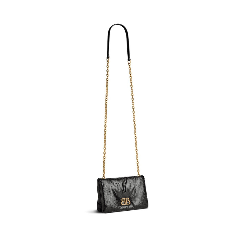 BALENCIAGA Women's Monaco Nano Bag in Black outlook