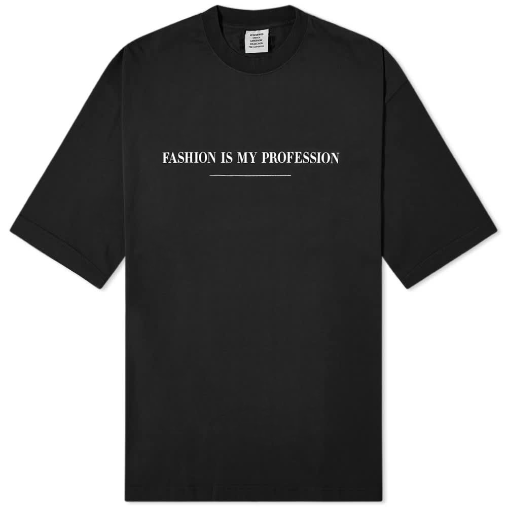 VETEMENTS Fashion Is My Profession Oversized Tee - 1