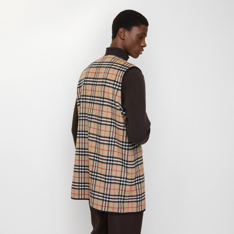 Check Wool Cashmere Warmer 4