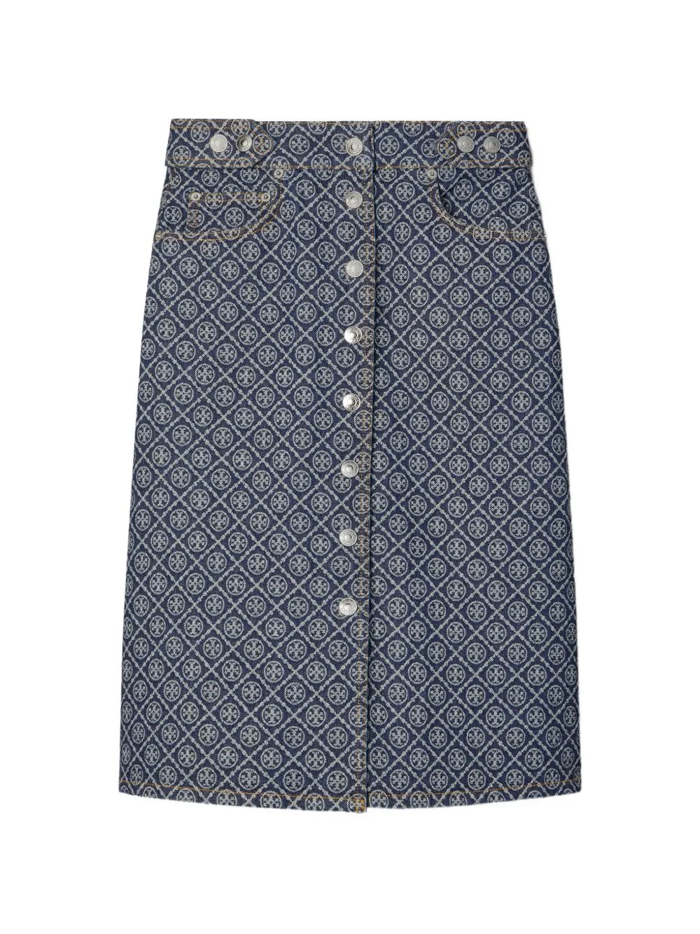 flared buttoned skirt - 1
