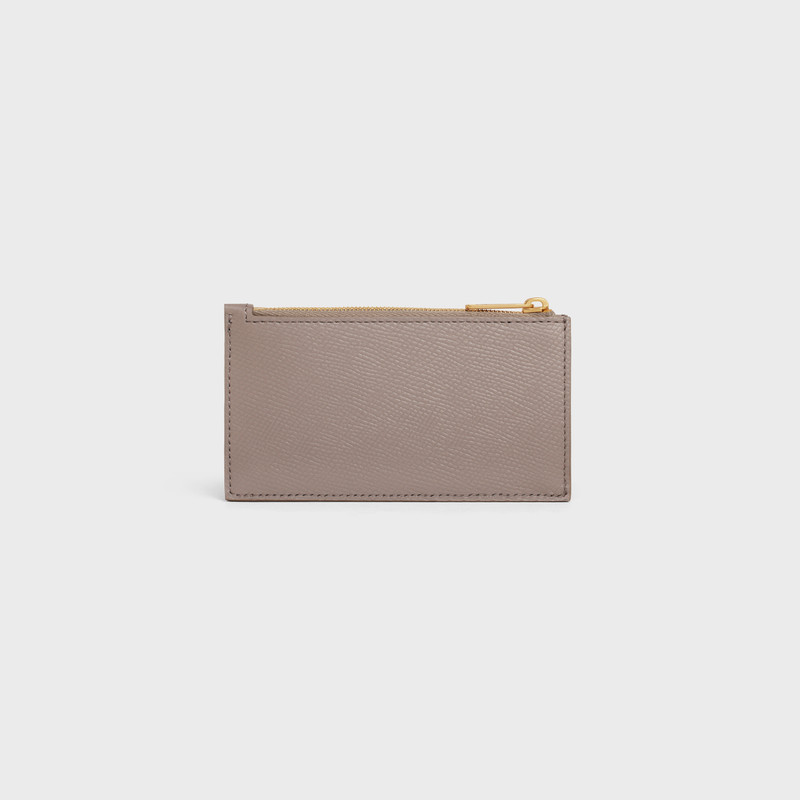 ZIPPED COMPACT CARD HOLDER ESSENTIALS in Grained Calfskin 3