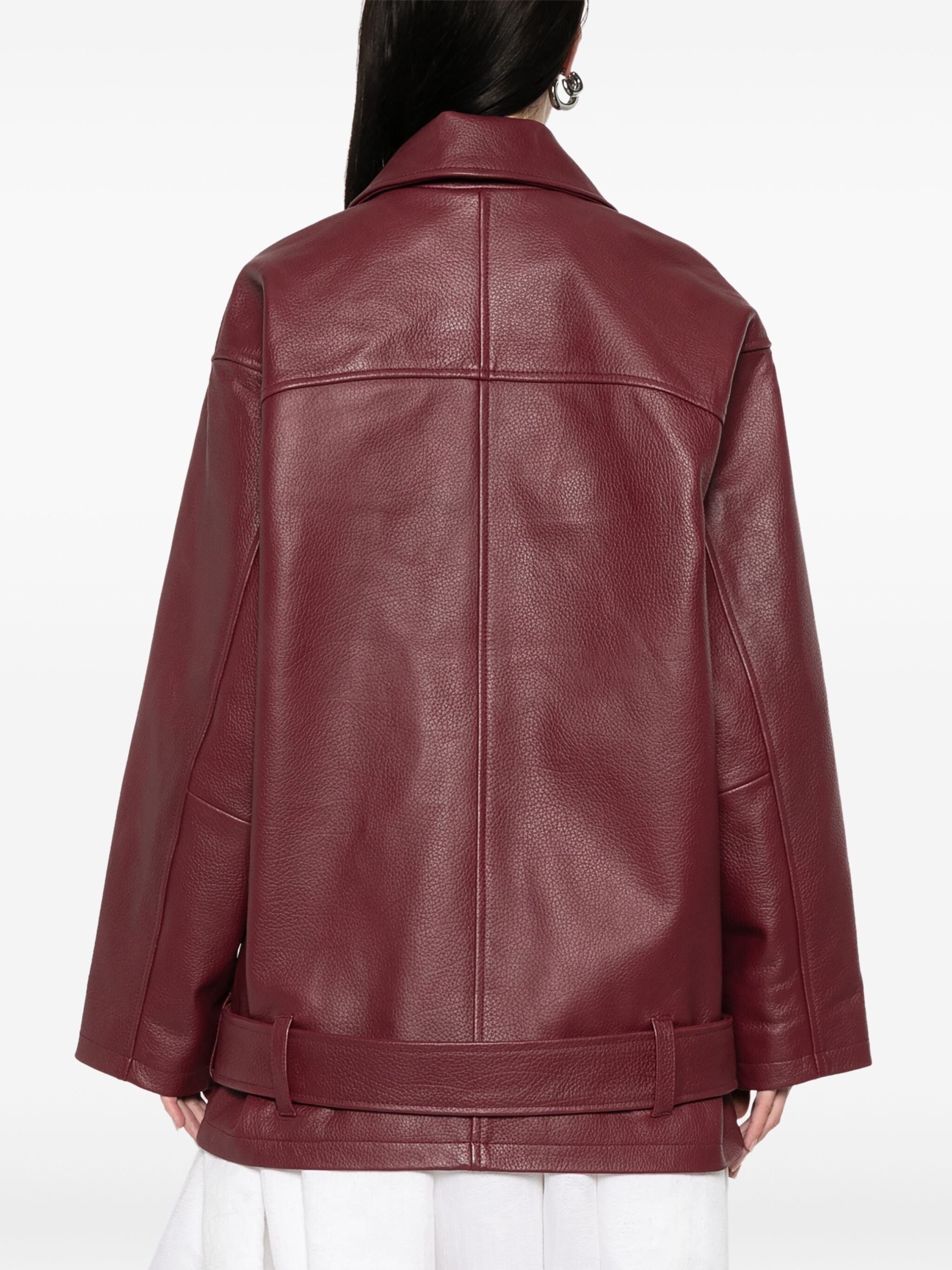 Leather Biker Jacket - 5