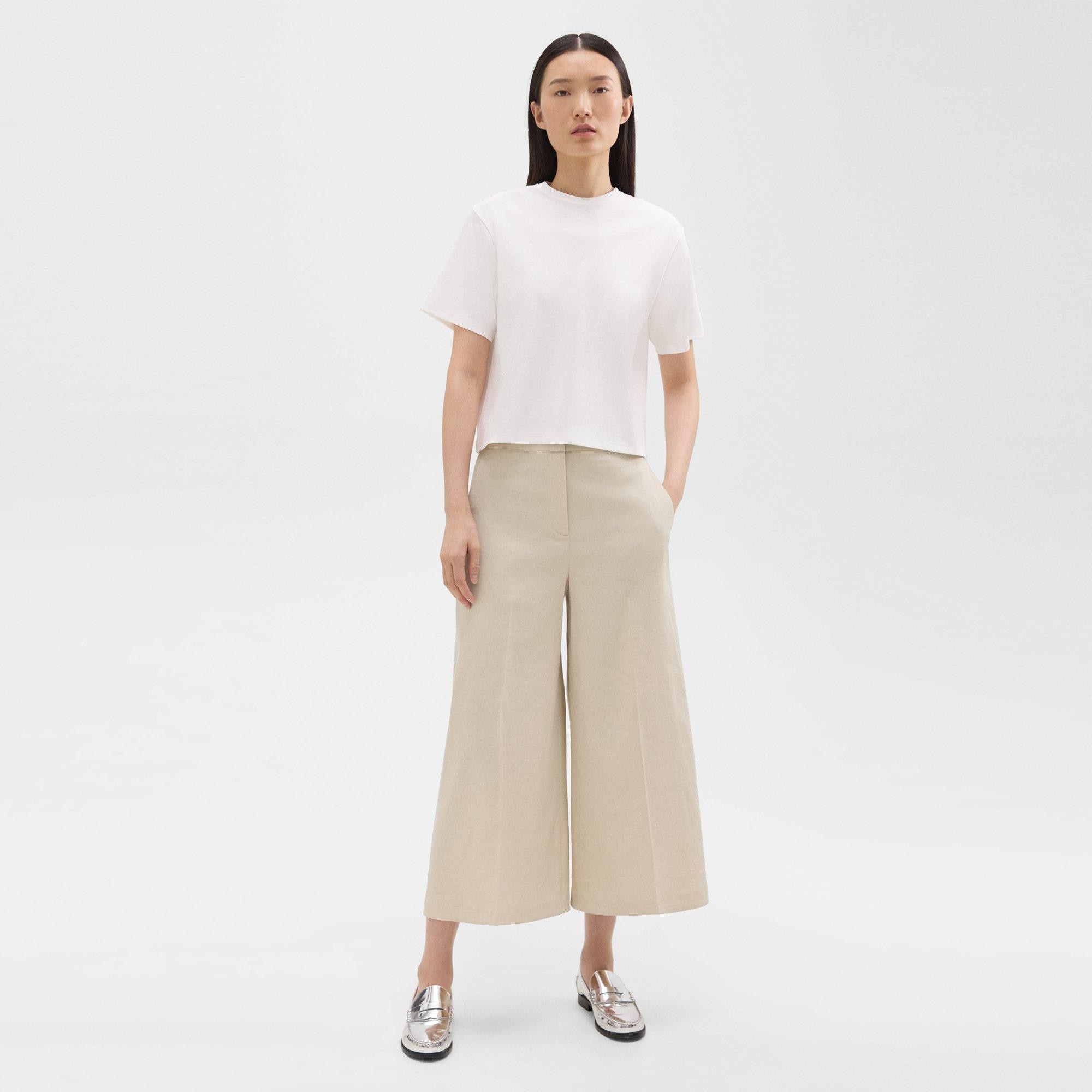 Cropped Wide-Leg Pant in Good Linen - 2