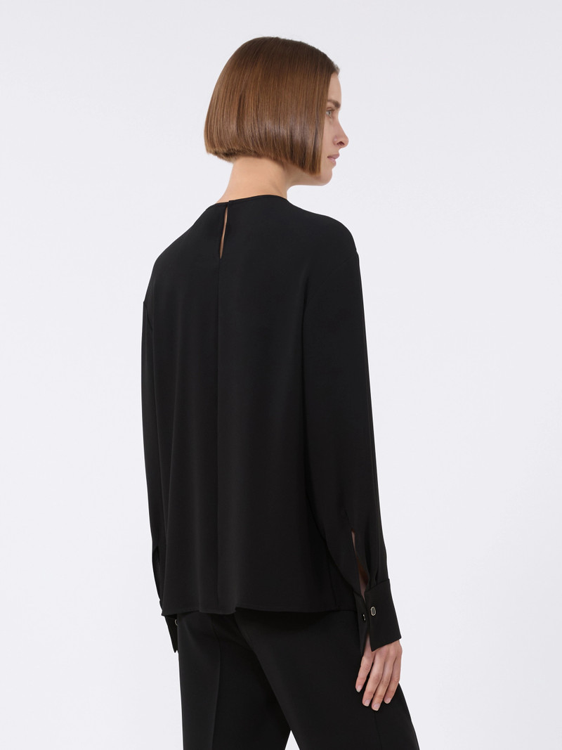 KAKI Lightweight cady blouse - BLACK 4