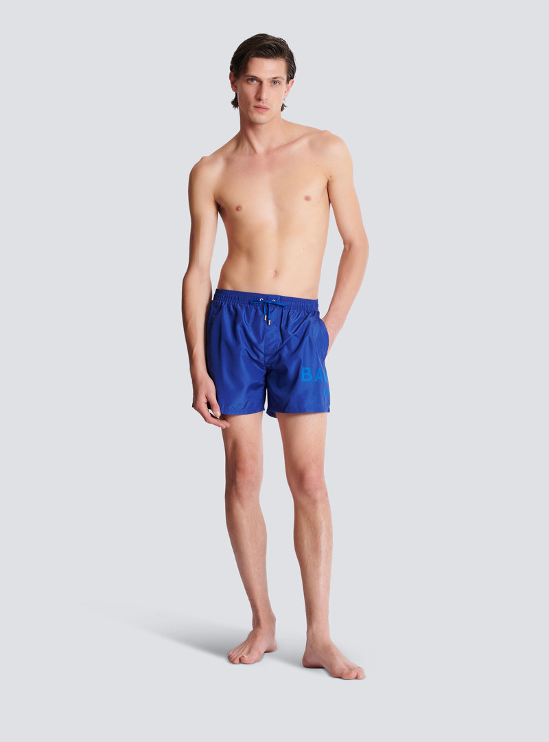 Balmain Printed Balmain Paris swim shorts outlook