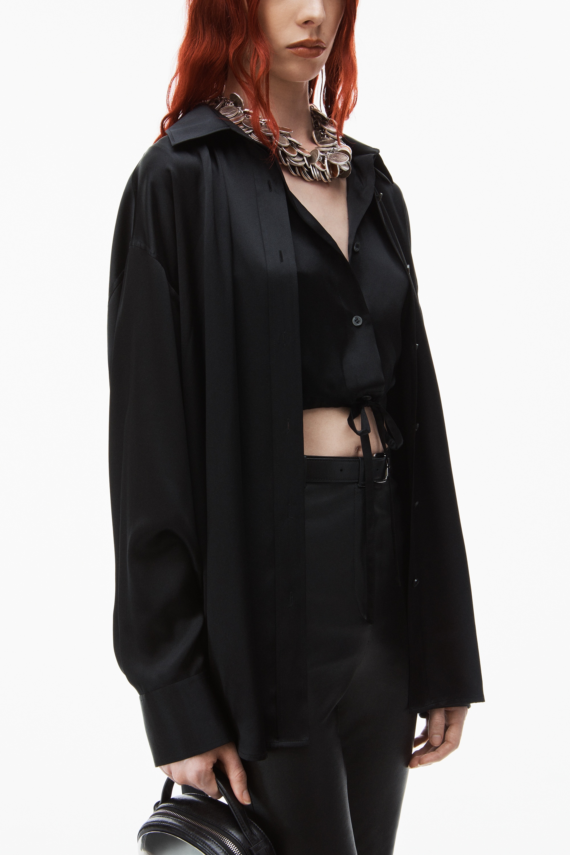 double layered top in silk - 3