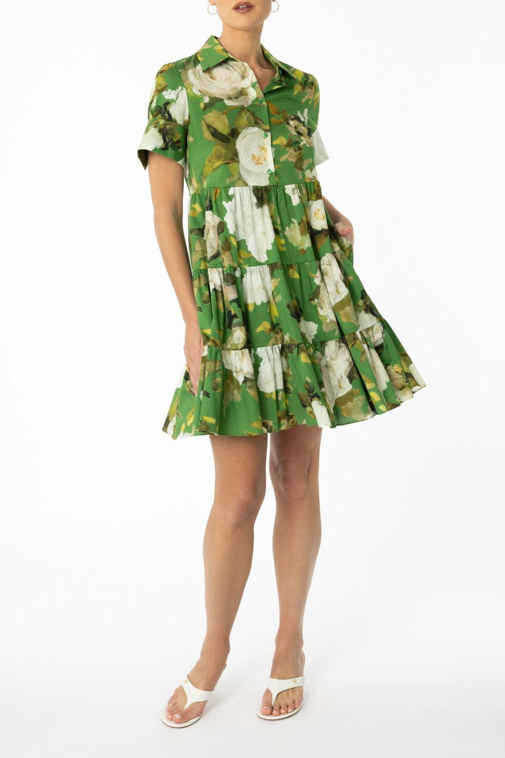 Short Sleeve Shirt Dress - 2