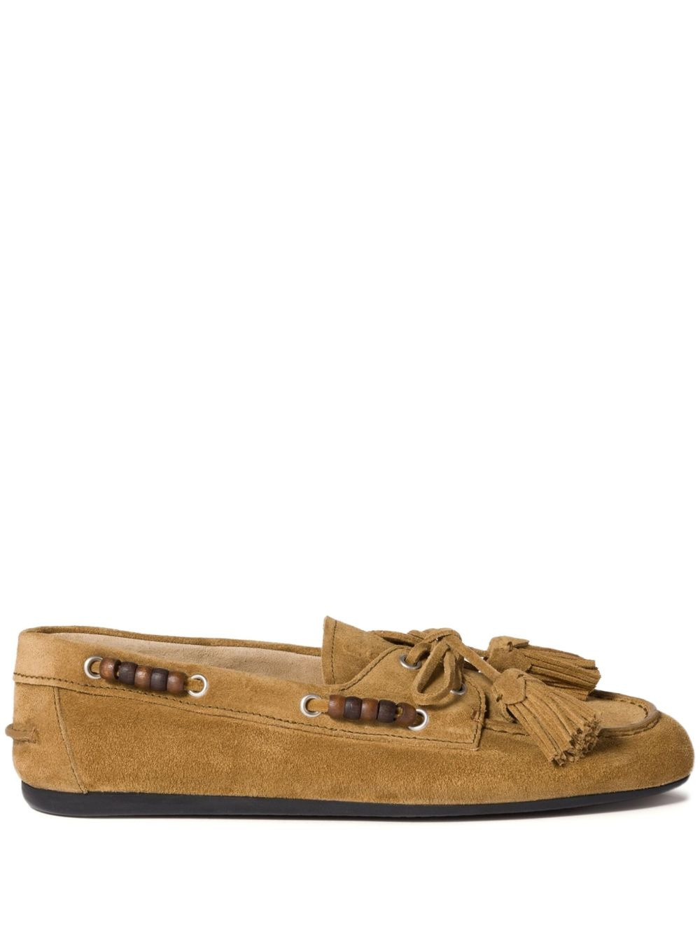 suede tassel loafers - 1