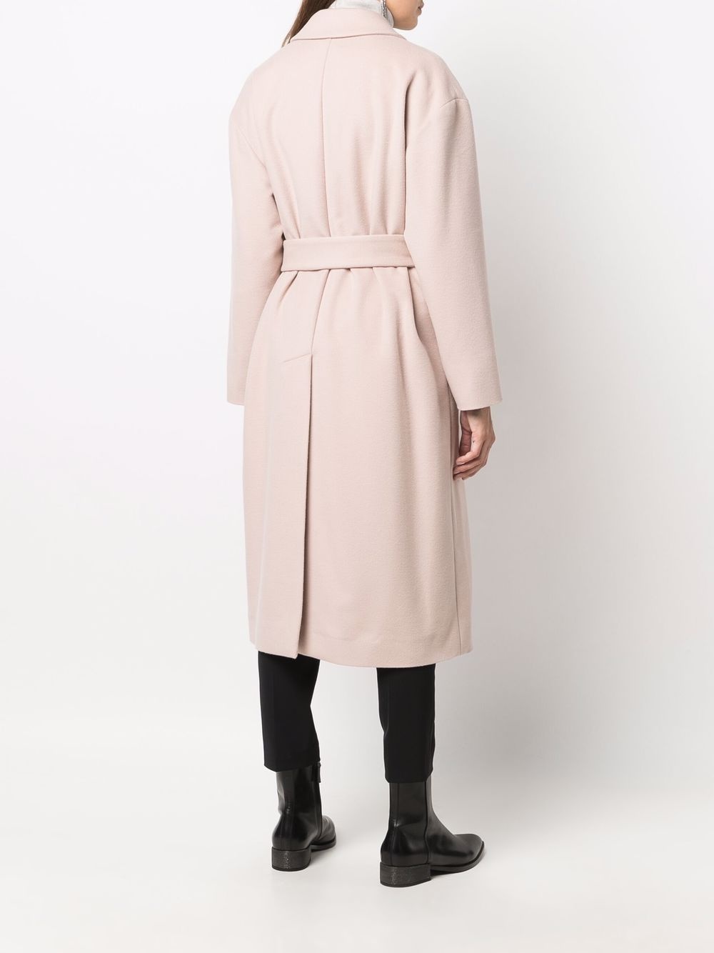 double-breasted wool-cashmere blend coat - 4