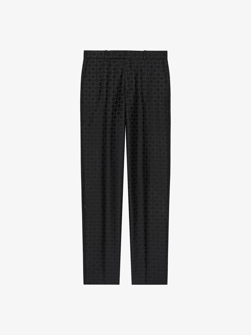 SLIM FIT TAILORED PANTS IN MONOGRAM 72 JACQUARD 1