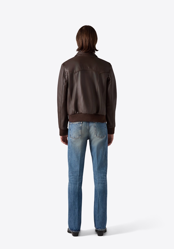 LEATHER JACKET 77 DARK BROWN - 3