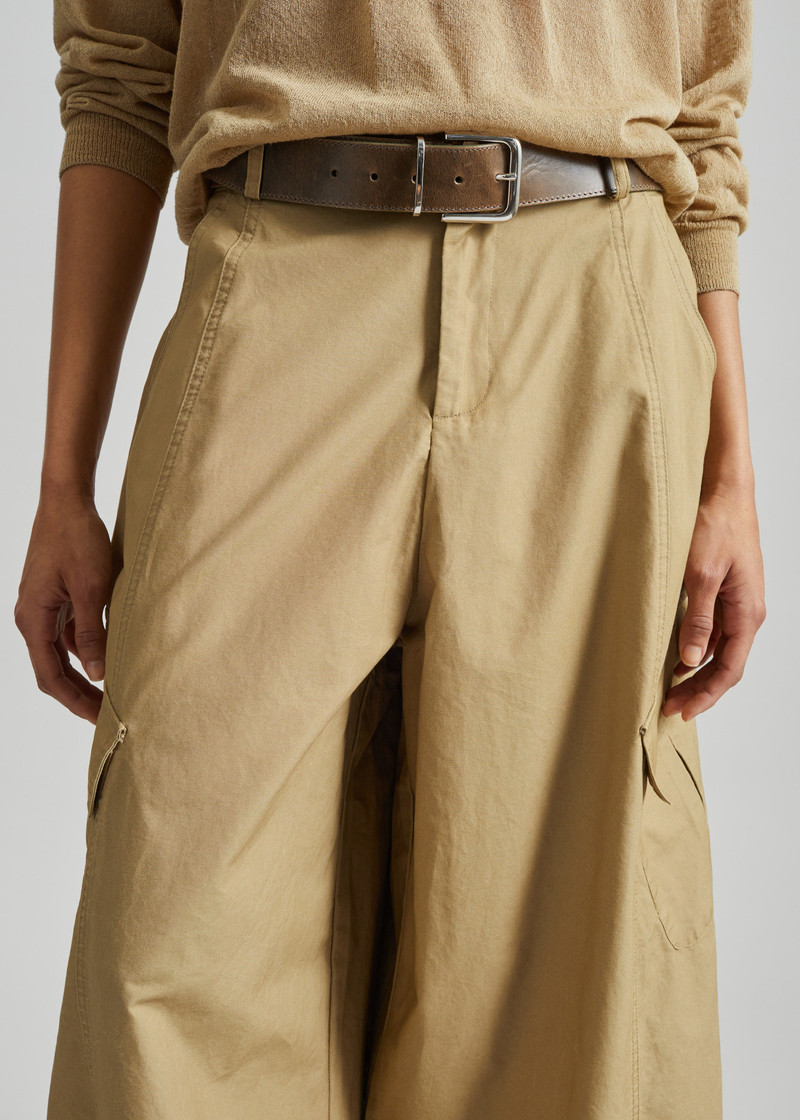 Baixa Barrel Cargo Pants - Beige 4