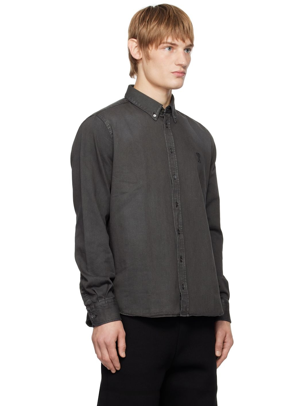 Black Button-Down Ami de Coeur Shirt - 2