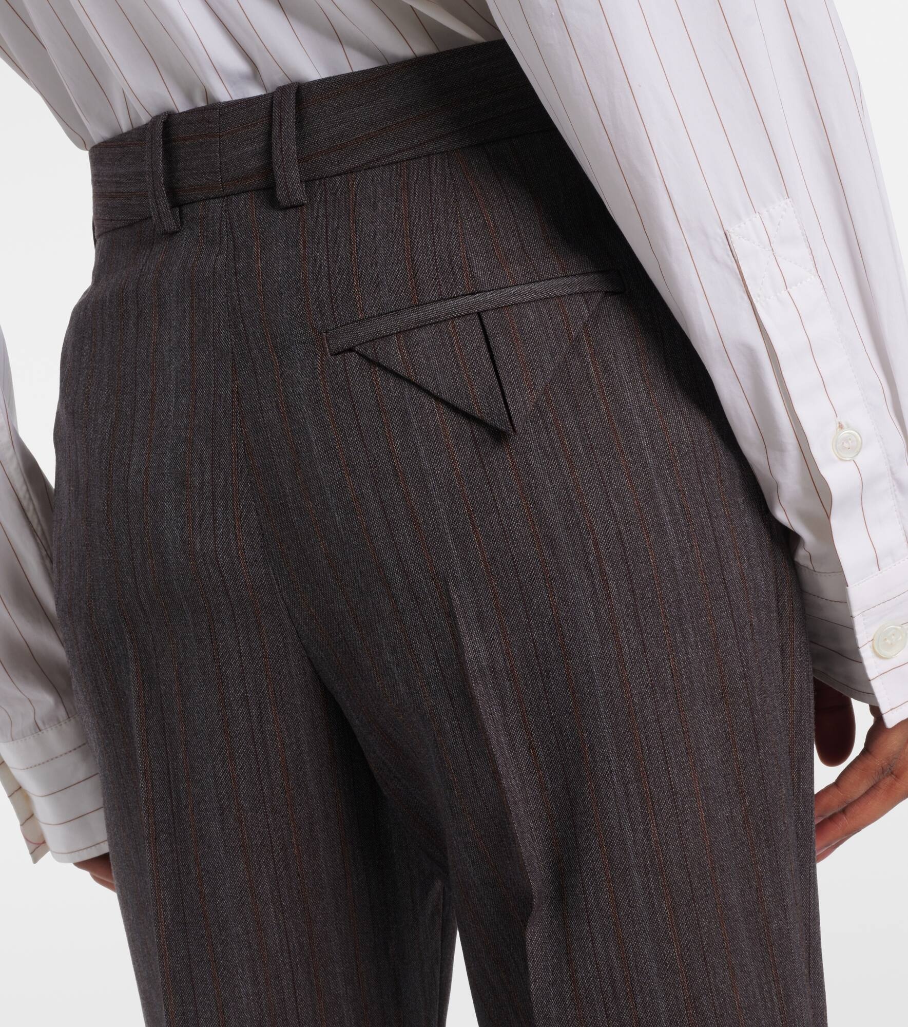 High-rise wool flared pants - 6