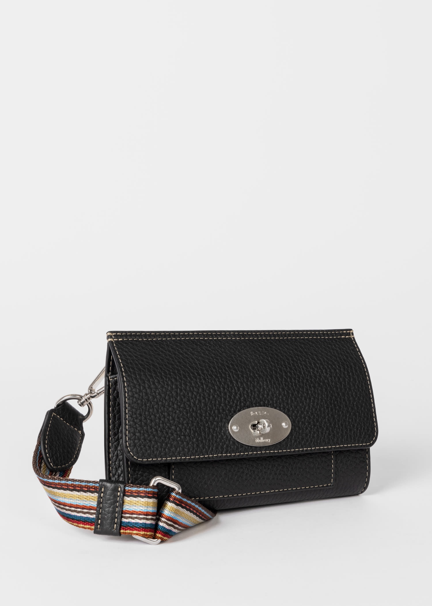 Mulberry x Paul Smith - Black Antony Clip Bag - 4