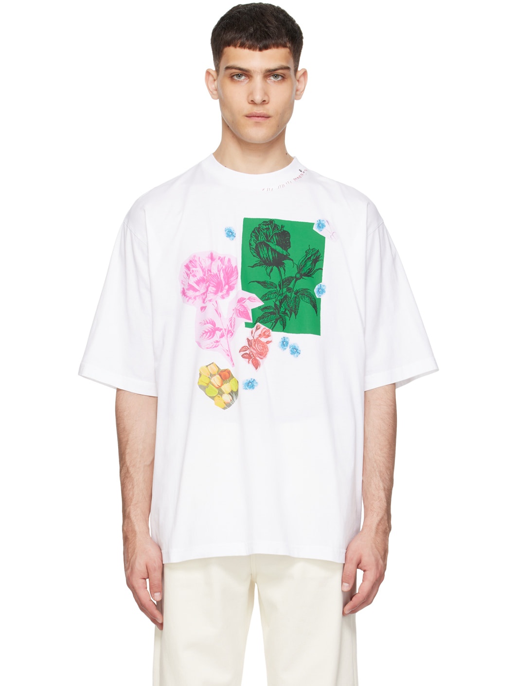 White Flower Prints T-Shirt - 1