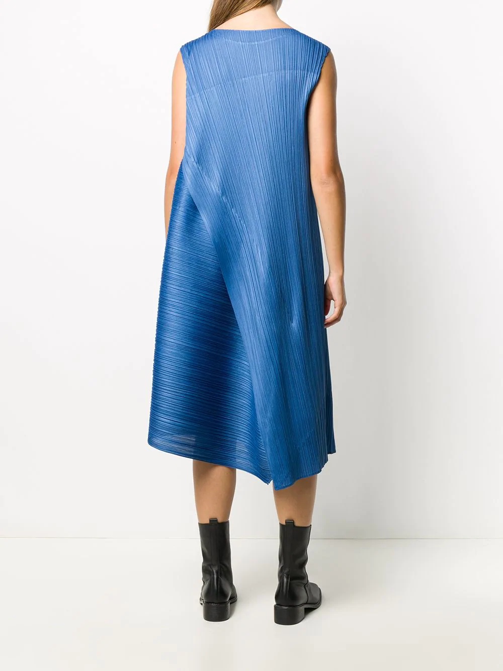 pleated wrap-style midi dress - 4