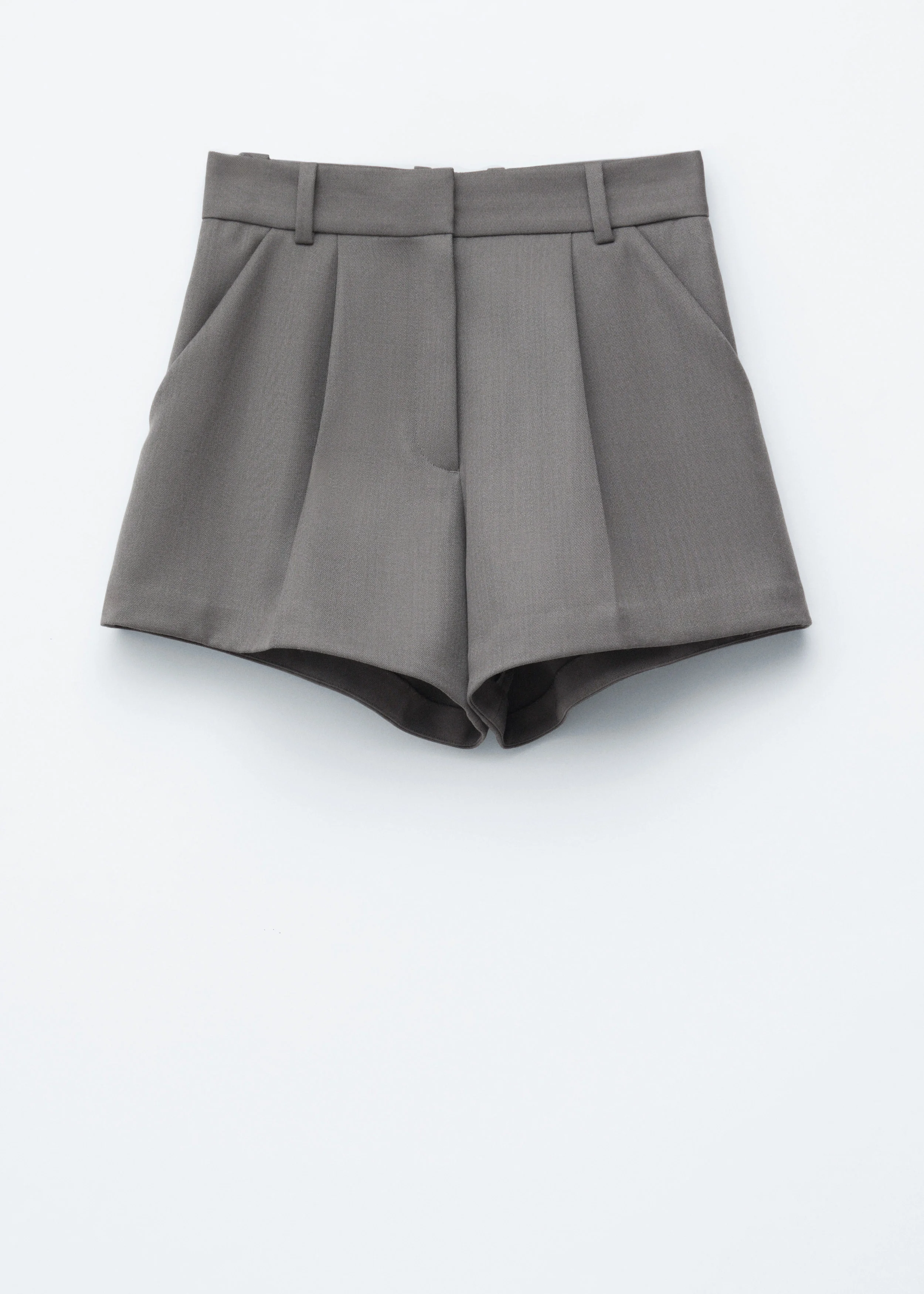 Press-Crease Wool Shorts - 1