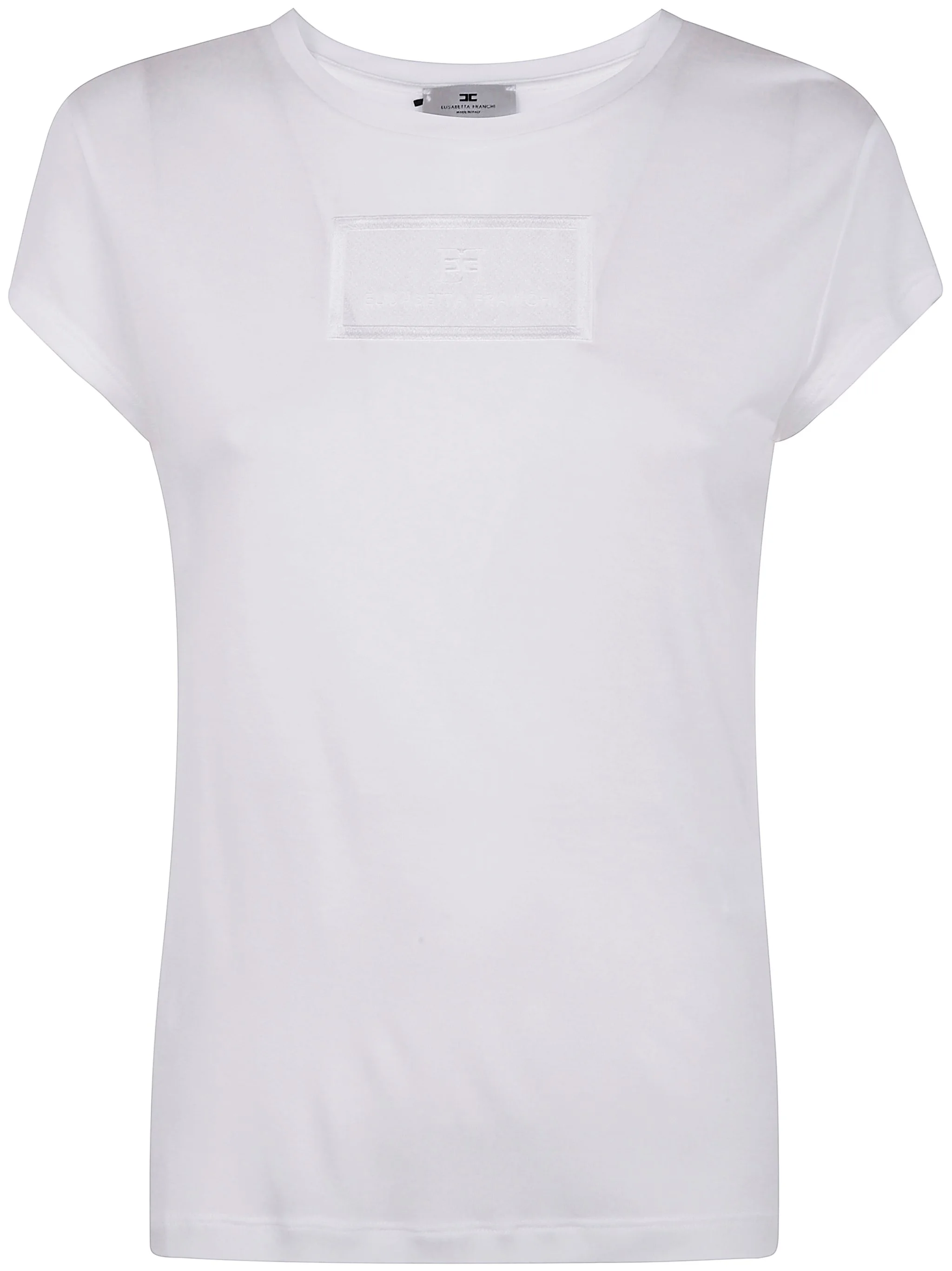 The AMERICAN SLEEVES T-SHIRT, a stunning piece from ELISABETTA FRANCHI, redefines contemporary fashi - 1