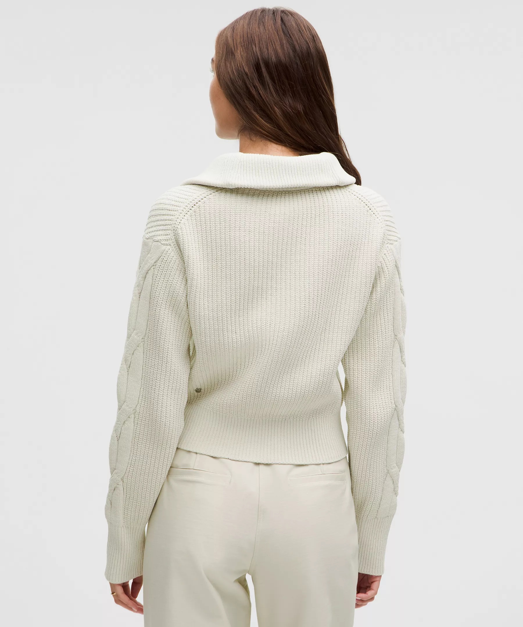 Cable-Knit Oversized Half Zip - 3