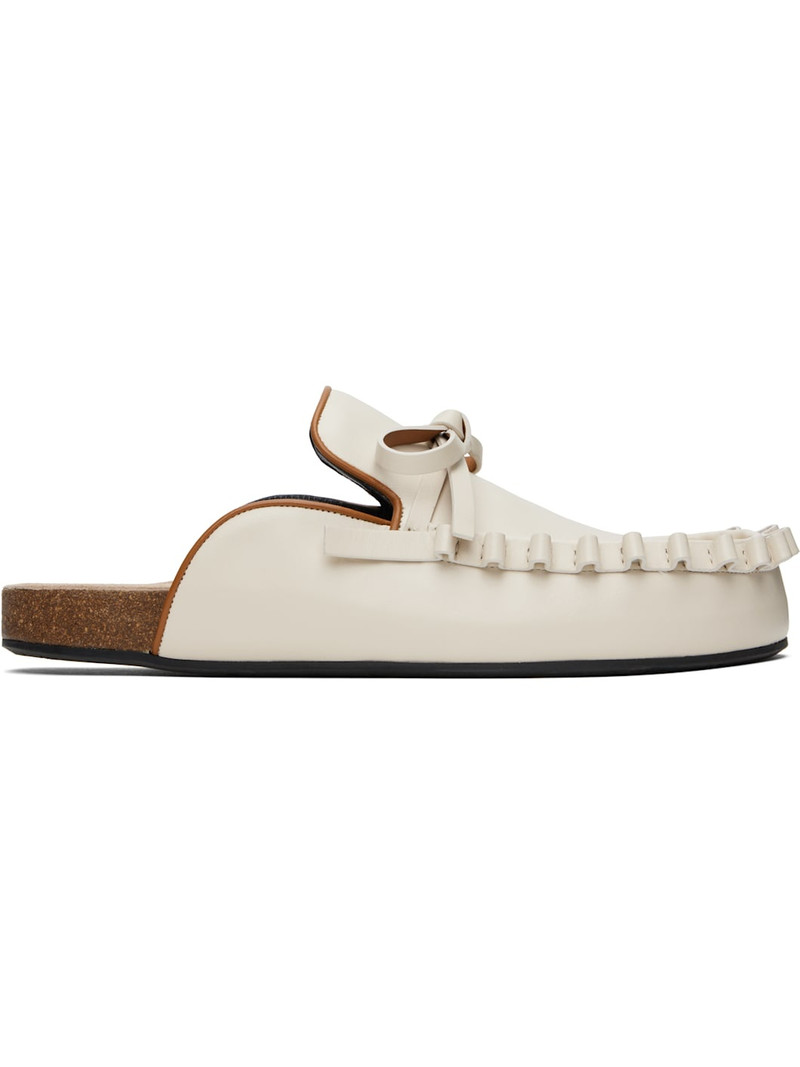 Off-White Ruffle Loafer Leather Mules 1