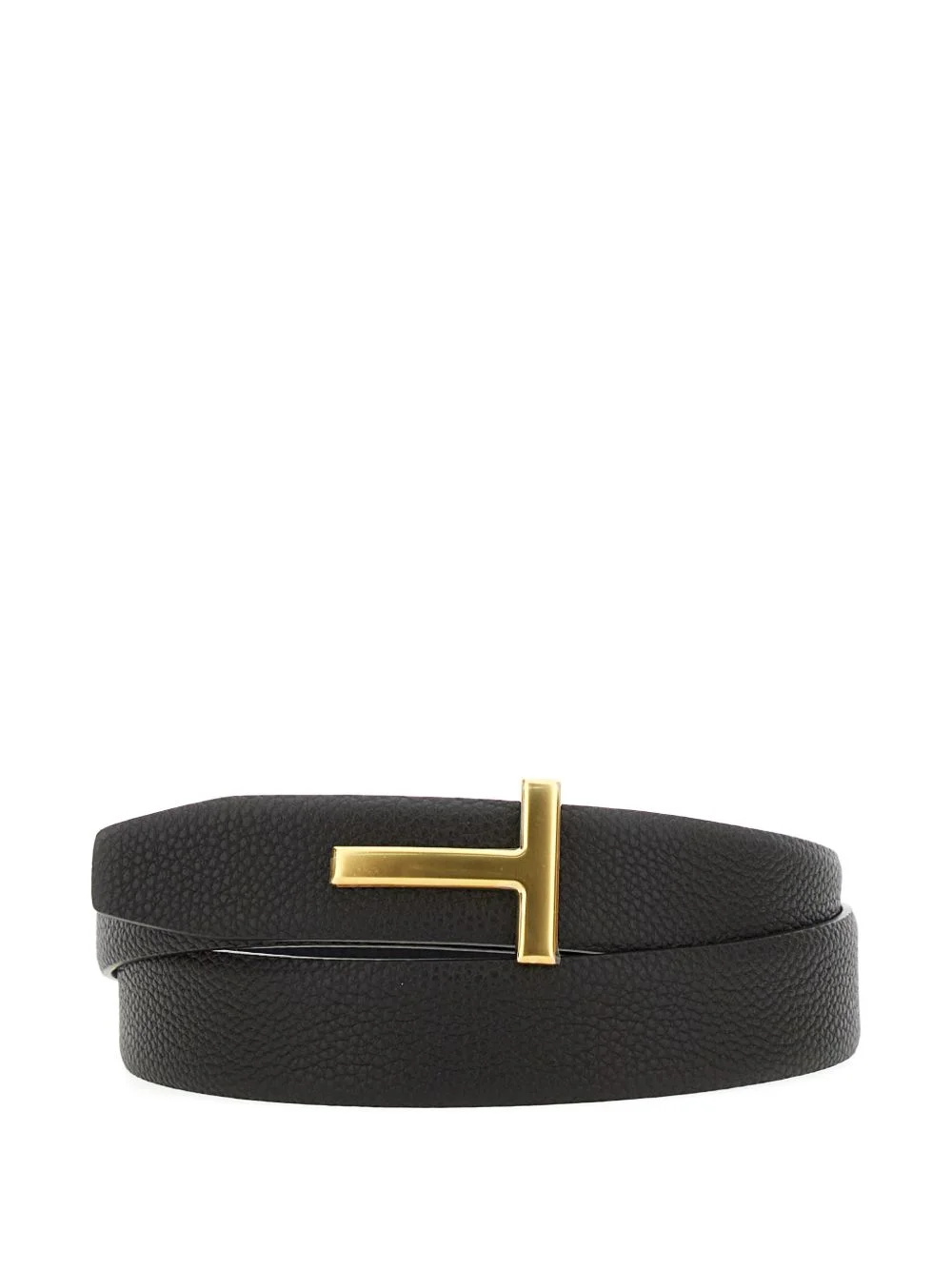 t-buckle leather belt - 1