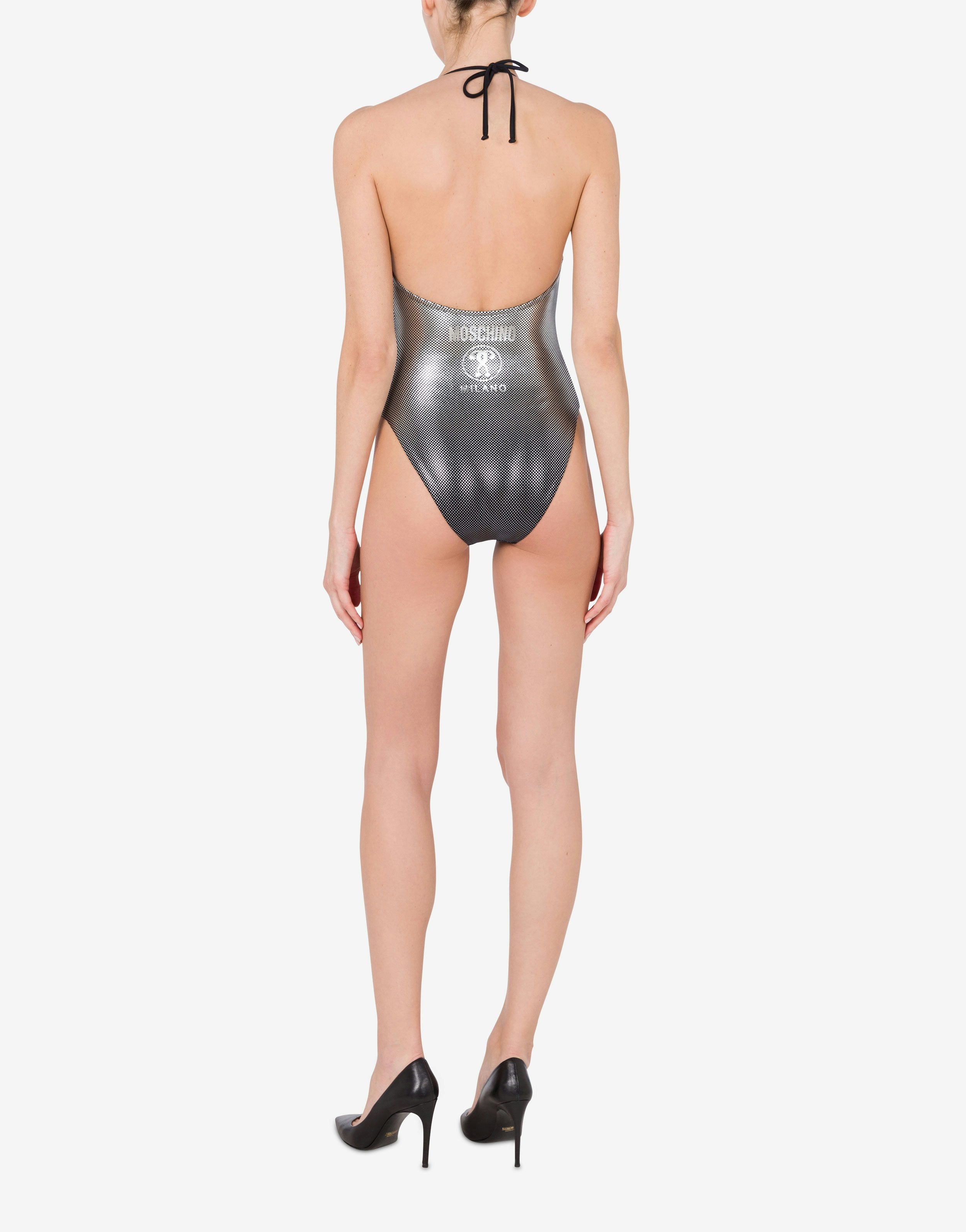 SWIMSUIT SILVER DOUBLE QUESTION MARK - 3