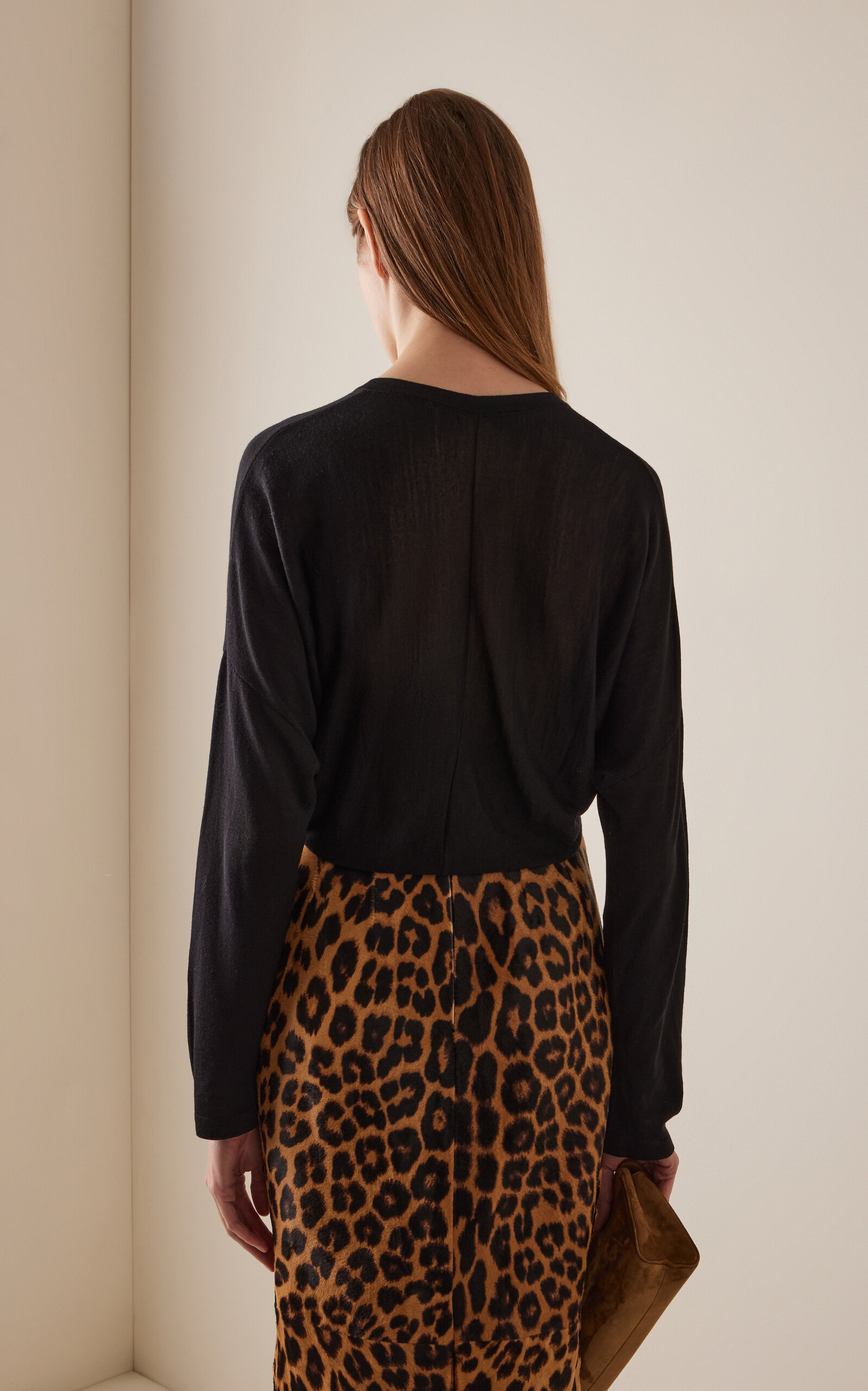 Finn Cropped Merino-Wool Cardigan black - 4