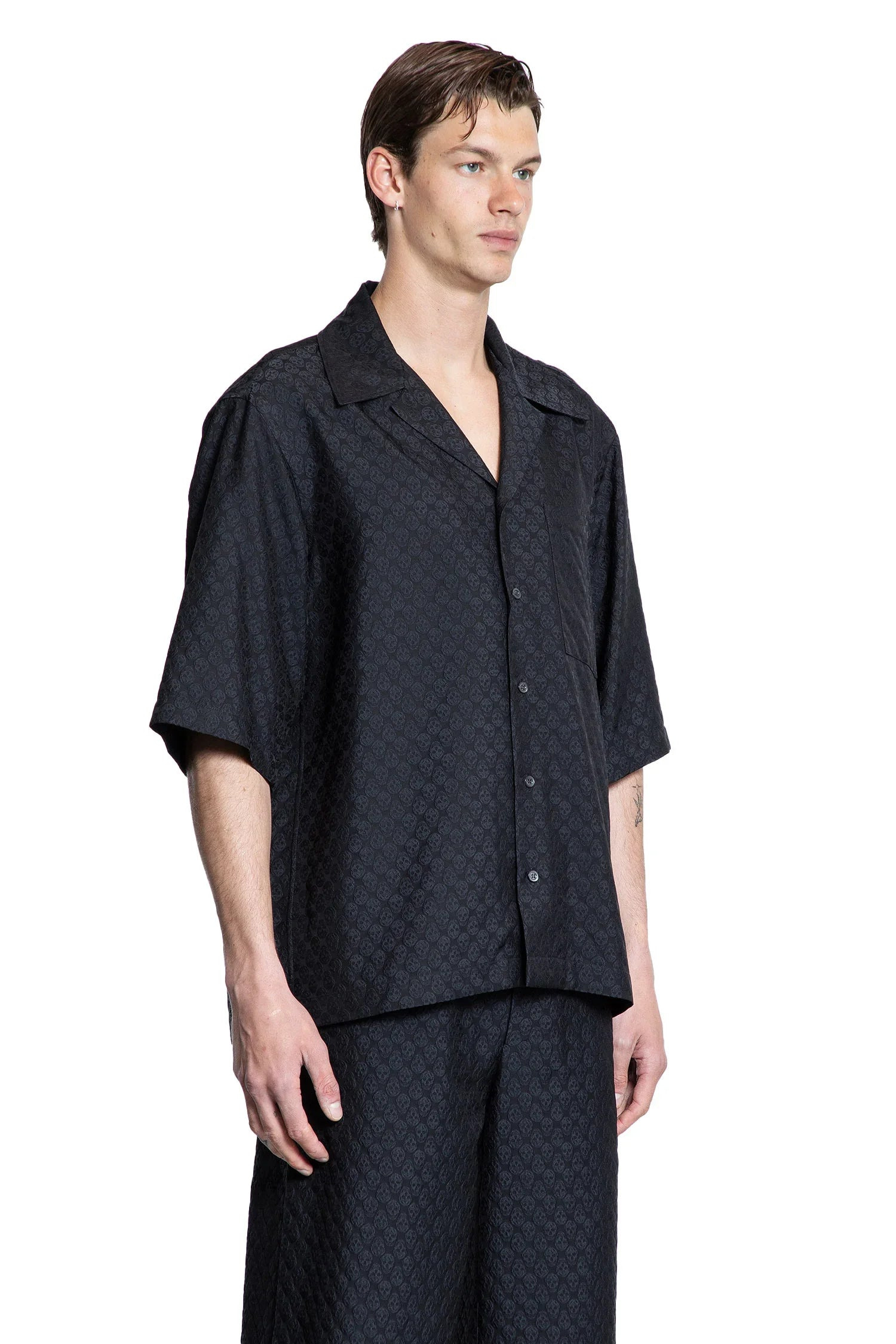 Viscose-Nylon-Skull-Bowling-Shirt - 2