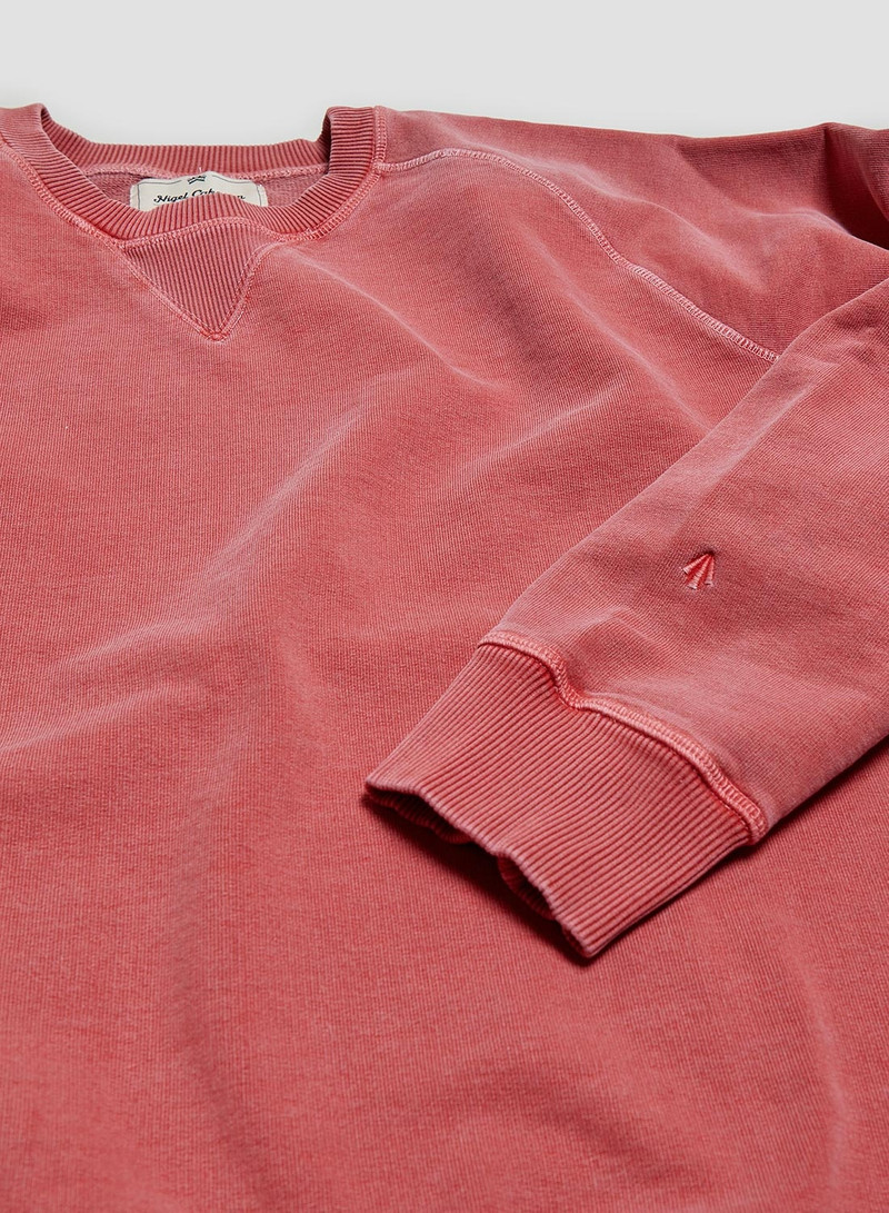 Embroidered Arrow Crew in Vintage Red 4