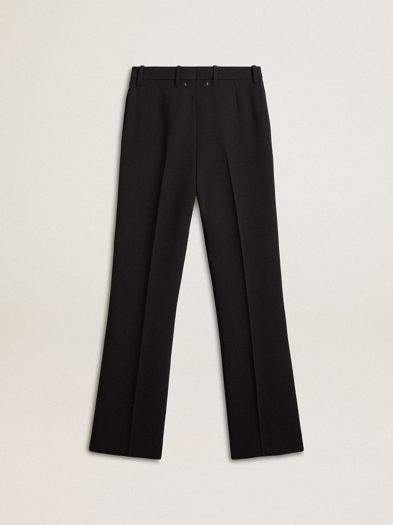 Golden Goose Women’s soft black pants in wool blend outlook