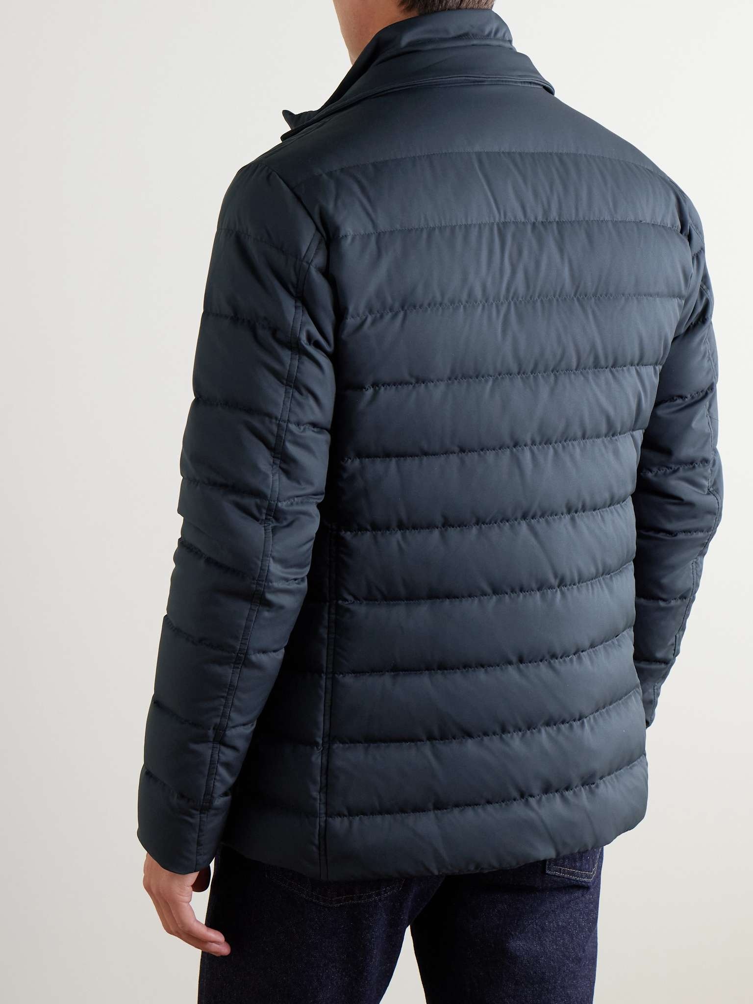 Slim-Fit Convertible Padded Quilted Shell Down Blazer - 4