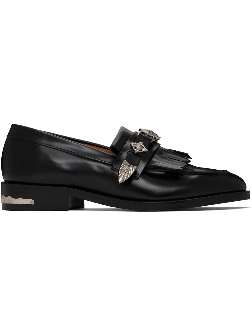 Black Metal Loafers - 1
