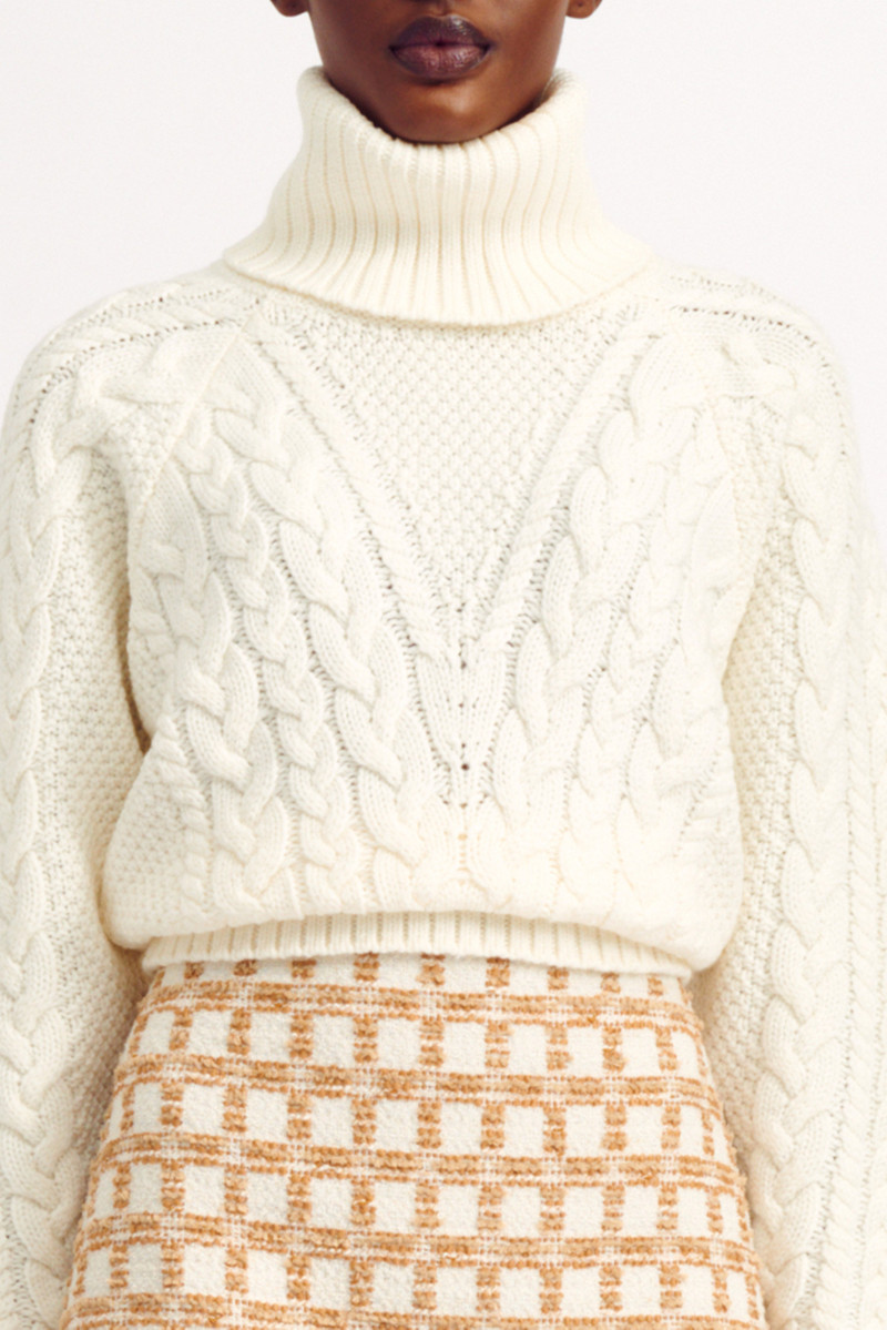 Otis Ivory Cashfeel Cable Knit Sweater 4