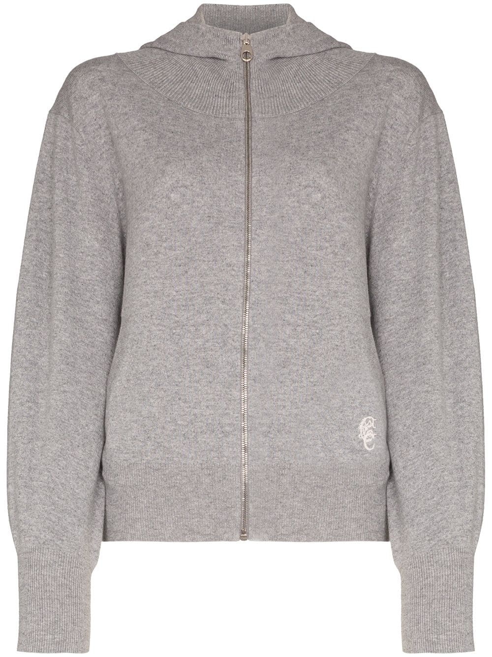 Cashmere logo hoodie - 1